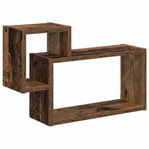 vidaXL Sienas plaukts Pie sienas Vecs koks 55 x 15 x 35 cm
