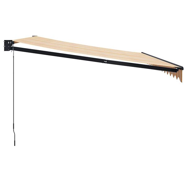 vidaXL izvelkama markīze, dzeltena, balta, 4x3 m, audums, alumīnijs