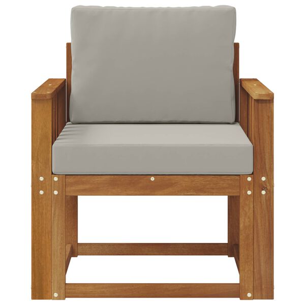 vidaXL Āra dīvāns Cieta akācijas koks un poliesters