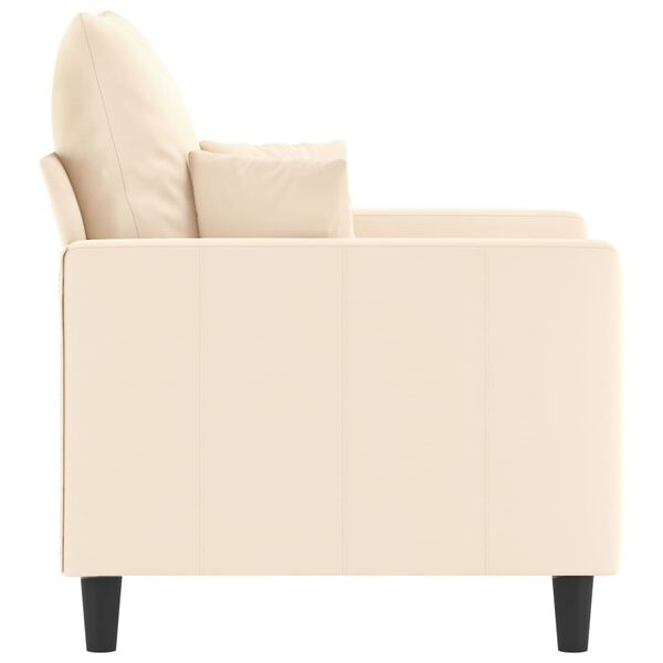 vidaXL atpūtas krēsls, krēmkrāsas, 60 cm, samts