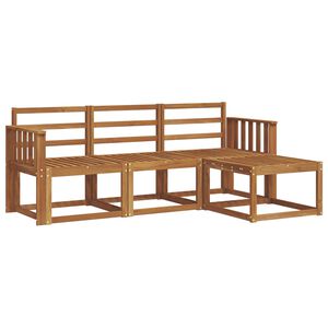 vidaXL Āra dīvānu komplekts 4 pcs Dabiska