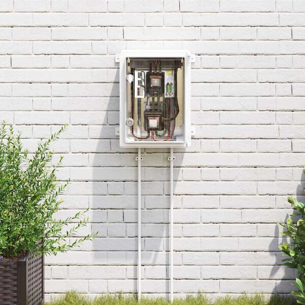 vidaXL Kontroles skapis Pelēka 30 x 19,5 x 40 cm ABS plastmasa