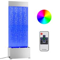 vidaXL burbuļu kolonna ar RGB LED, nerūsējošs tērauds, akrils, 110 cm
