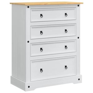 vidaXL Glabā&scaron;anas kastes Corona Balts 92 x 48 x 114 cm Cieta priede