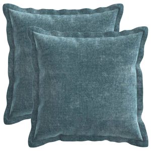 vidaXL Spilvenu pārvalks 2 gab. HOUTEN Zila 30 x 30 cm &Scaron;enila audums