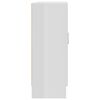 vidaXL grāmatu skapis, spīdīgi balts, 82,5x30,5x80cm inženierijas koks
