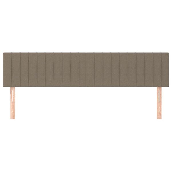 vidaXL gultas galvgaļi, pelēkbrūns, 200x5x78/88 cm, audums