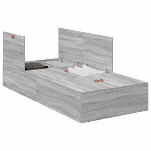 vidaXL Gultas ar uzglabā&scaron;anas vietu Pelēks Sonoma 80 x 200 cm