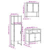 vidaXL 3-daļīgs vannasistabas mēbeļu komplekts, ozolkoka krāsa