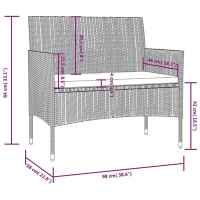 vidaXL 16-daļīgs dārza atpūtas mēbeļu komplekts, brūna PE rotangpalma