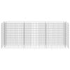 vidaXL gabions, augstā puķu kaste, cinkots tērauds, 270x50x100 cm