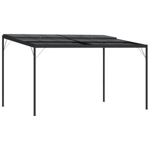 vidaXL lapene ar jumtu, 4x3x2,5 m, alumīnijs un tērauds