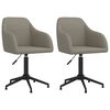 vidaXL grozāmi virtuves krēsli, 2 gab., gai&scaron;i pelēks samts