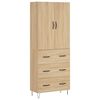 vidaXL augstais skapis, ozolkoka, 69,5x34x180 cm, inženierijas koks