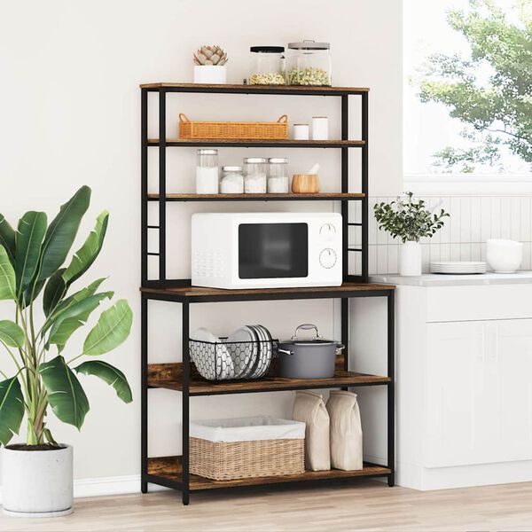 vidaXL Virtuves plaukts Dūmaka ozols 100 x 40 x 168 cm