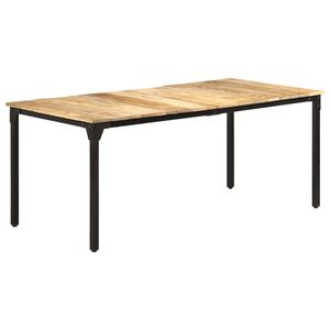 vidaXL virtuves galds, 180x90x76 cm, neapstrādāts mango koks