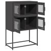 vidaXL Highboard Black 68x39x107 cm Tērauds