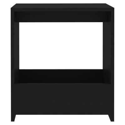 vidaXL galdiņš, melns, 50x26x50 cm, skaidu plāksne