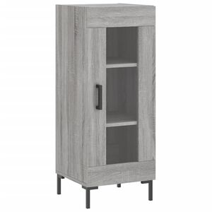 vidaXL kumode, pelēka ozolkoka, 34,5x34x90 cm, inženierijas koks