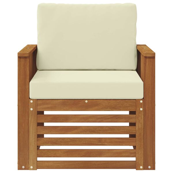 vidaXL Āra dīvānu komplekts ar spilvenu Dabiska 71 x 63 x 73 cm