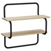 vidaXL 2 līmeņu sienas plaukts Sonomas ozols 60 x 24,5 x 61 cm