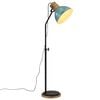 vidaXL grīdas lampa, 25 W, bružāti zila, 30x30x100-150 cm E27