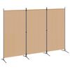 vidaXL 3-paneļu istabas dalītājs Bē&scaron;a 260 x 180 cm Audums
