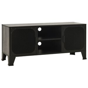 vidaXL TV skapītis, pelēks, 105x36x47 cm, metāls un MDF