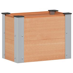 vidaXL Augstā puķu kaste Brūna 50 x 30 x 36 cm WPC un alumīnijs