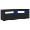 vidaXL TV galdiņ&scaron; ar LED lampiņām, 120x35x40 cm, melns