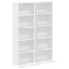 vidaXL CD skapis 2 gab. Balts 33 x 23,5 x 97,5 cm Inženierijas koks