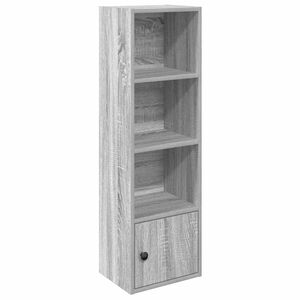 vidaXL grāmatu plaukts, pelēka koka, 31x24x102 cm, inženierijas koks