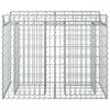 vidaXL Gabions pacelta gulta Sudraba 100 x 50 x 80 cm Cinkots tērauds