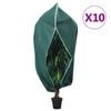 vidaXL augu pārsegi ar rāvējslēdzēju, 10 gab., 70 g/m&sup2;, 1,55x1,55 m