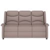 vidaXL trīsvietīgs masāžas dīvāns, atgāžams, pelēkbrūns audums