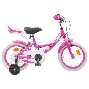 vidaXL Bērnu Velosipēds 12 Collas no 2-4 gadiem Rozā
