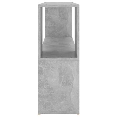 vidaXL grāmatu plaukts, 100x24x63 cm, skaidu plāksne, betona pelēks