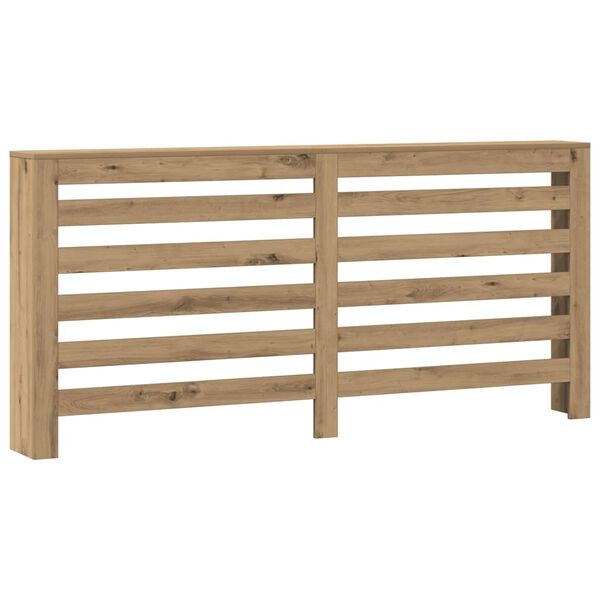 vidaXL radiatora pārsegs, koka krāsa, 175x20x82 cm, inženierijas koks