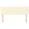 vidaXL gultas galvgaļi, 2 gab., 72x5x78/88 cm, krēmkrāsas mākslīgā āda