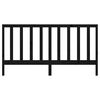 vidaXL gultas galvgalis, melns, 206x4x100 cm, priedes masīvkoks
