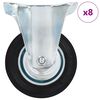 vidaXL fiksēti ritenī&scaron;i, 8 gab., 100 mm