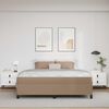 vidaXL Gultas rāmis ar matraci Kapučīno 180 x 200 cm audums