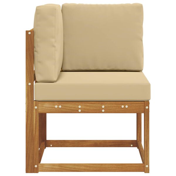 vidaXL Āra Stūra Dīvāns Cietā akācijas koks