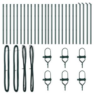 vidaXL Žoga āķis 26 pcs Pelēka 3,2 x 3,2 x 70 cm