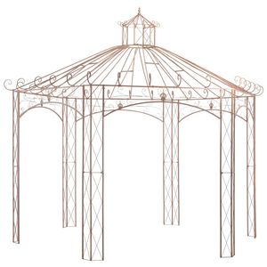 vidaXL dārza paviljons, 4 m, antīki brūna dzelzs