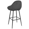 vidaXL bāra krēsli, 2 gab., tum&scaron;i pelēks samts