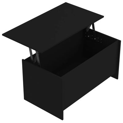 vidaXL kafijas galdiņš, melns, 102x55,5x52,5 cm, inženierijas koks