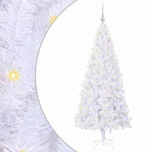 vidaXL Mākslīgā Ziemassvētku eglīte Balts 180 cm PVC un tērauds