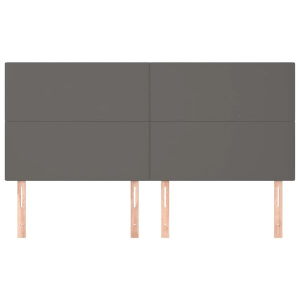 vidaXL galvgalis, pelēks, 160x5x118/128 cm, mākslīgā āda