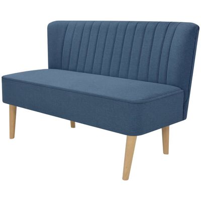 vidaXL auduma dīvāns, 117x55,5x77 cm, zils